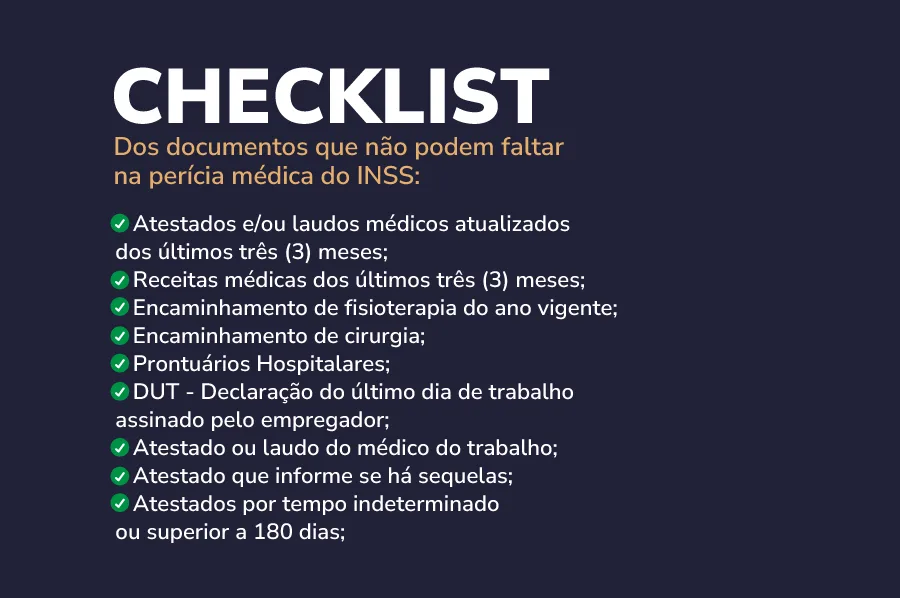 Especialistas em benefícios previdenciários explicam aos segurados do INSS que reunir os documentos necessários para a perícia médica é crucial para ter boas chances de que o benefício por incapacidade seja concedido. Acompanhe neste artigo os esclarecimentos para essa questão e descubra quais documentos podem fazer a diferença na hora de solicitar o seu auxílio-doença. Documentos que não podem faltar na perícia do INSS