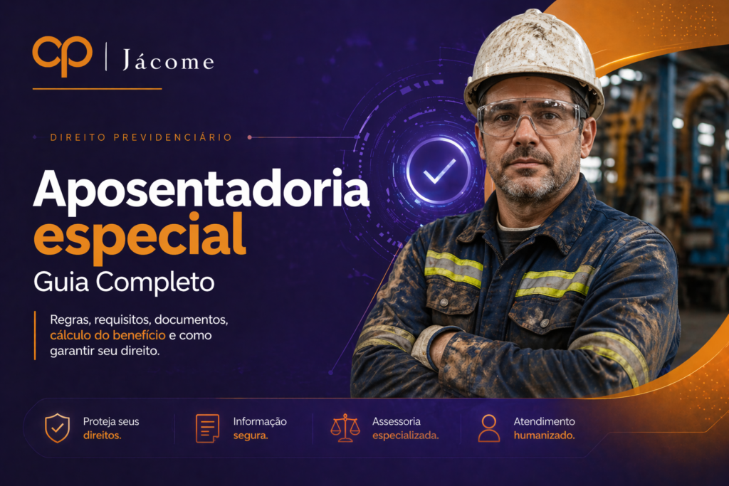 A aposentadoria especial é destinada ao trabalhador exposto a agentes nocivos e possui regras específicas em 2026, incluindo direito adquirido, transição e regra permanente. Neste guia, você entende requisitos, documentos como PPP, cálculo do benefício, motivos de negativa do INSS e como buscar o reconhecimento do seu direito. Aposentadoria especial Guia Completo