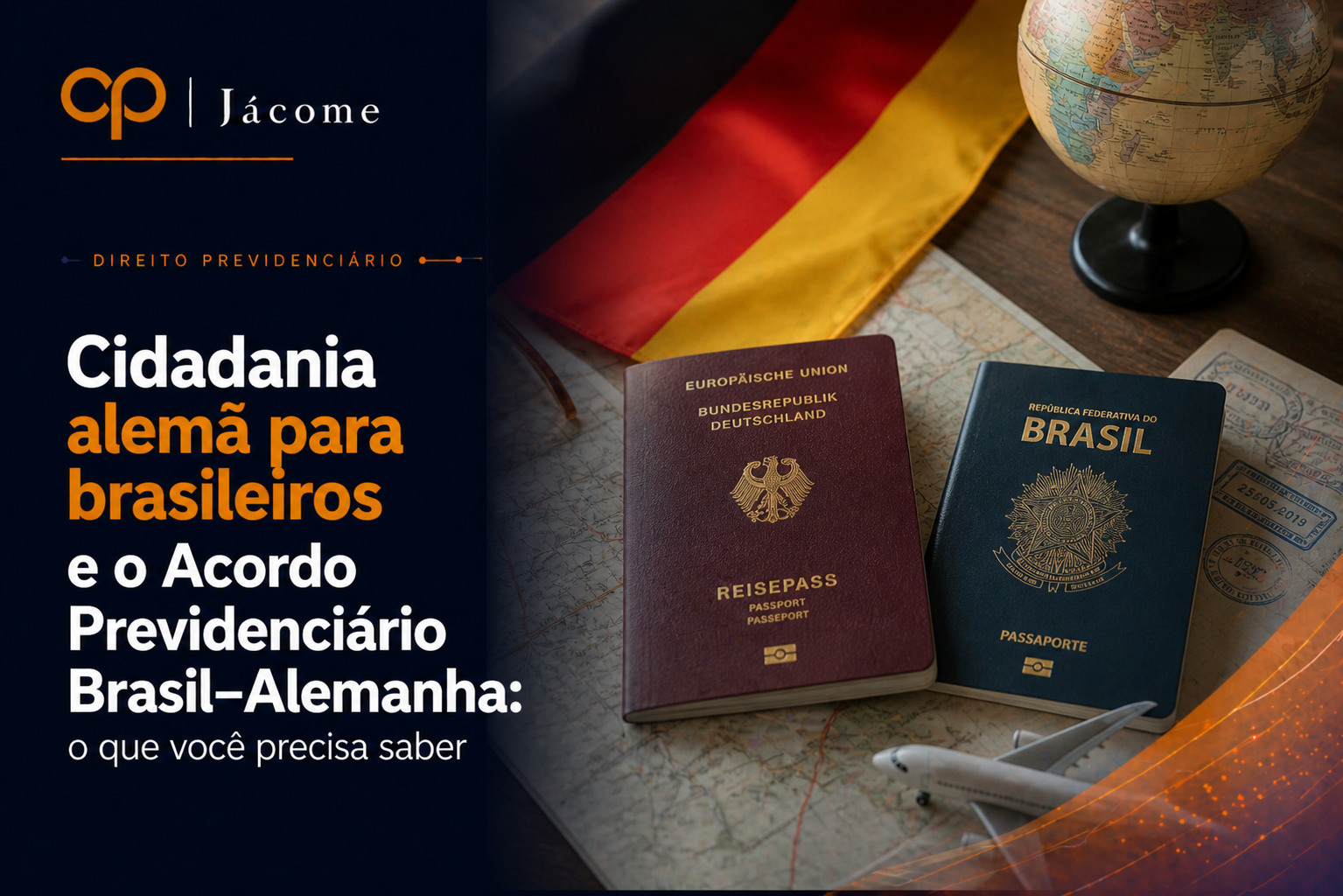 Cidadania alemã para brasileiros: entenda quem tem direito, quais são os requisitos legais atualizados e como funciona o processo. Entenda, de forma clara, as principais formas de obtenção da cidadania, por descendência, naturalização ou casamento, e os pontos de atenção que podem impactar o reconhecimento do direito. Além disso, fique atento ao acordo previdenciário entre Brasil e Alemanha, descubra quando ele pode ser vantajoso e como influencia a aposentadoria. Saiba ainda como funciona o sistema previdenciário alemão, baseado em pontos, e por que o planejamento previdenciário internacional é essencial para evitar perdas e tomar decisões mais seguras. Cidadania alemã para brasileiros