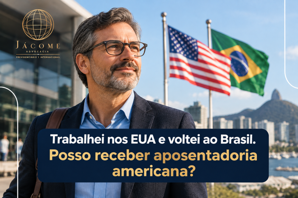 É possível receber aposentadoria americana morando no Brasil, desde que sejam cumpridas as regras do Social Security. Quem trabalhou nos dois países pode, em determinadas situações, utilizar o Acordo Brasil-EUA para totalizar períodos de contribuição. Assim, períodos do INSS podem ajudar no cumprimento dos requisitos de um benefício americano, e vice-versa. Cada país, porém, mantém suas próprias regras e calcula seu respectivo benefício separadamente. Quem reside fiscalmente no Brasil também deve analisar a tributação da aposentadoria recebida dos Estados Unidos. Entenda como funciona a aposentadoria americana no Brasil, a totalização e os principais cuidados para solicitar o benefício. Posso receber aposentadoria americana no Brasil?