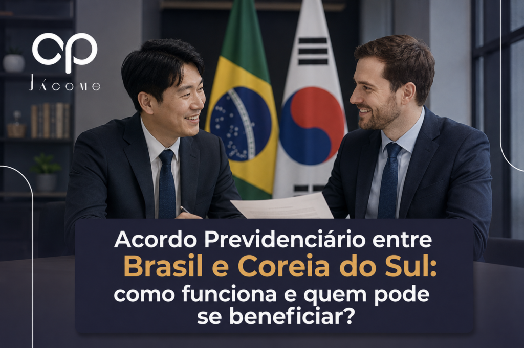 O acordo previdenciário entre Brasil e Coreia do Sul permite, em determinadas situações, aproveitar períodos de contribuição realizados nos dois países. A totalização pode ajudar o segurado a cumprir requisitos para aposentadoria e outros benefícios. Porém, nem sempre utilizar os períodos estrangeiros é a opção mais vantajosa. É preciso analisar períodos coincidentes, regras de cada país e a possibilidade de benefícios independentes. Também é importante verificar como será calculada a parcela de cada país. Por isso, uma análise previdenciária internacional antes do pedido pode fazer diferença no resultado do benefício. Acordo Previdenciário Brasil e Coreia do Sul