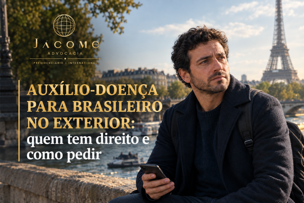 Brasileiros que moram no exterior podem ter direito ao auxílio-doença do INSS, mesmo residindo fora do Brasil. A possibilidade depende da situação previdenciária do segurado, como contribuições ao INSS, período de graça ou deslocamento temporário para outro país. Em alguns casos, os acordos internacionais de Previdência Social permitem o acesso ao benefício e o aproveitamento de períodos de contribuição. Mesmo em países sem acordo, o INSS possui procedimento para análise de relatório médico produzido no exterior. Entenda quem pode receber o auxílio-doença morando fora e como fazer o pedido. Veja também quais documentos são necessários e quais regras podem se aplicar ao seu caso. Auxílio-doença para brasileiro no exterior